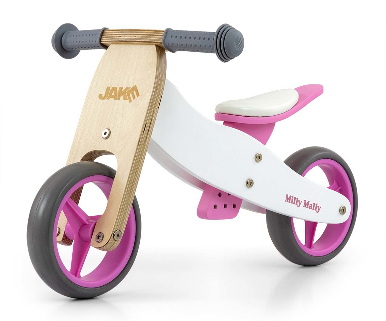 Drevené odrážadlo JAKE Classic Pink Milly Mally 2v1