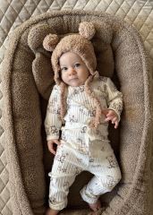 Obojstranné hniezdočko s vankúšikom Teddy Bouclé - pudrovo rúžová (4)