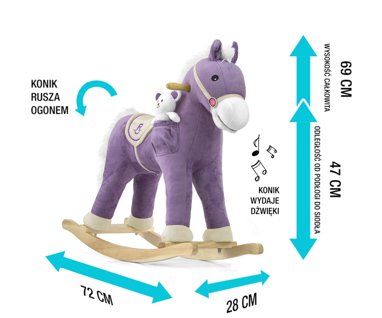 Hojdací koník Pony Purple – Milly Mally