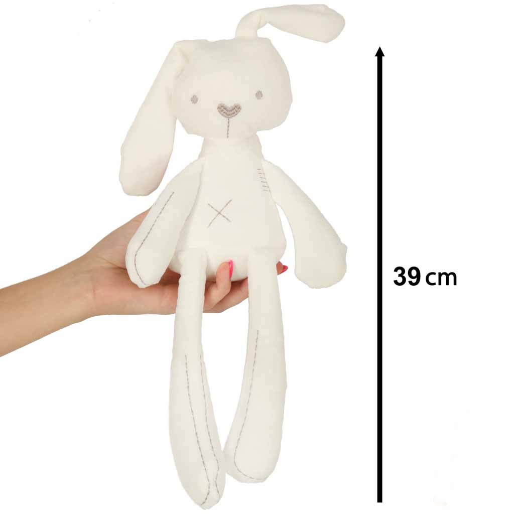 Plyšový maznáčik pre deti Bunny Love, smotanový, 54 cm