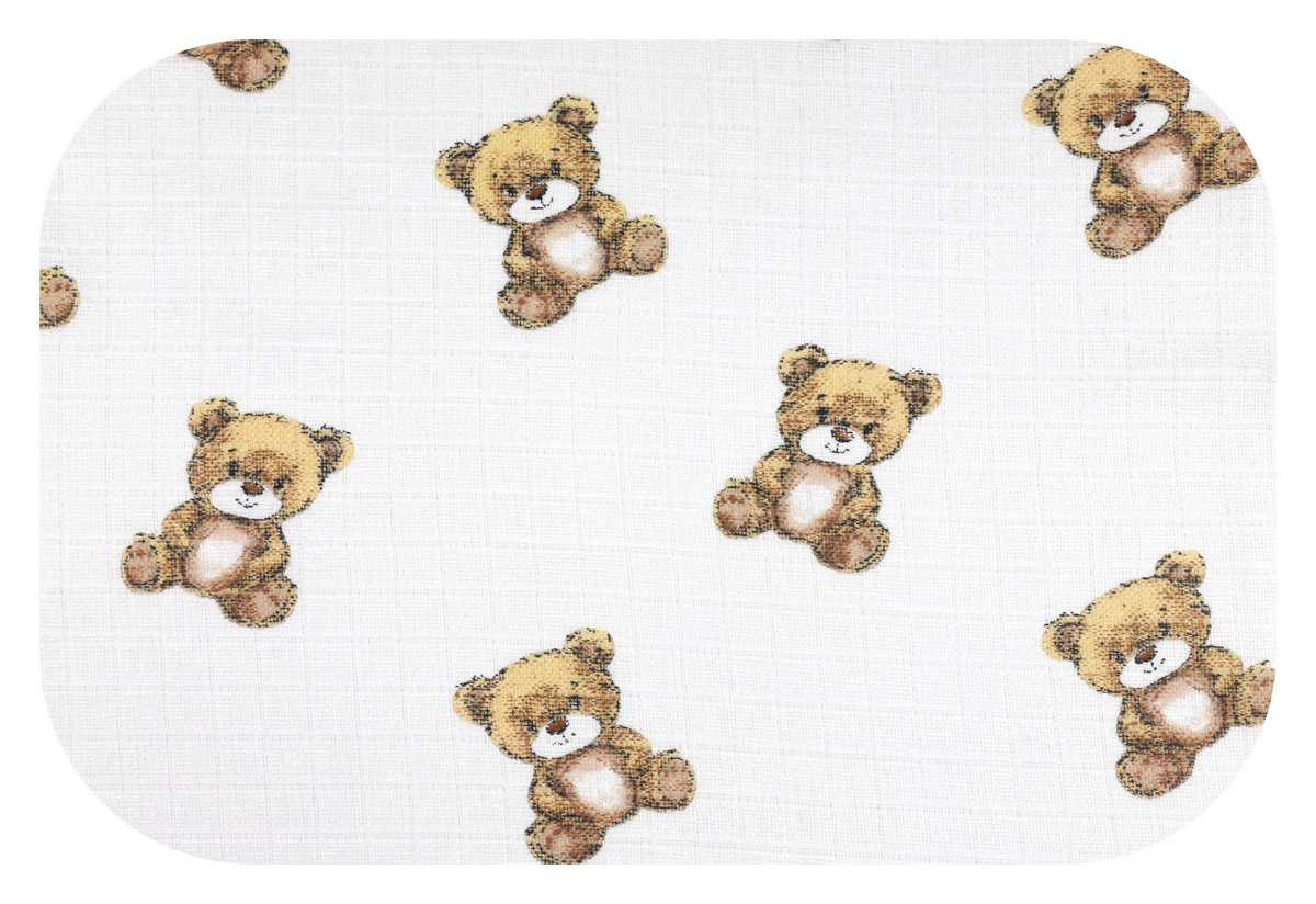 Tetrová plienka 70×80 cm Basic, 100% bavlna, Sweet Teddy, hnedá - 1ks