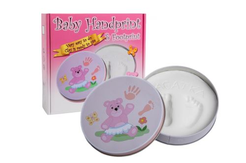 Baby Odtlačok v plechovke, darčeková sada pre dievčatko, ružová (2)