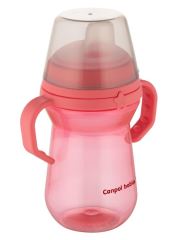 Nevylievací hrnček Canpol Babies s mäkkým náustkom, ružový, 250 ml (3)