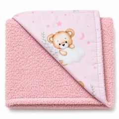 Detská luxusná obojstranná deka 90x75 cm, Sleepy Teddy, ružový Detská luxusná obojstranná deka 90x75 cm, Sleepy Teddy, ružový