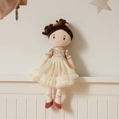 Bábika maznáčik Polly, smotanové šaty, BabyOno (6)