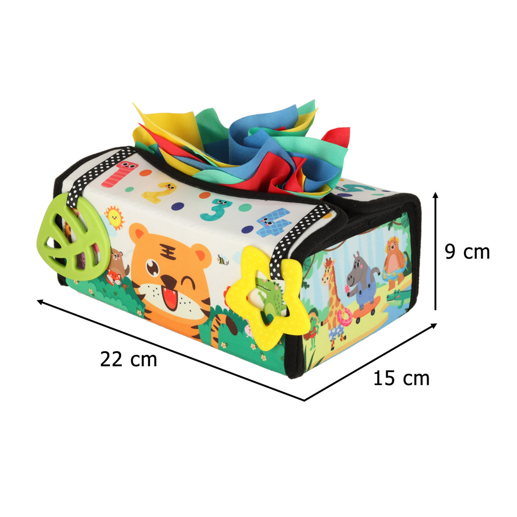 Montessori senzorická krabička so šatkami – 2v1