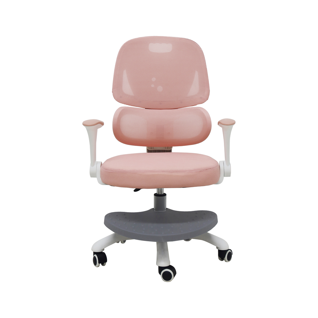 Ergonomická detská otočná stolička k písaciemu stolu, ružová