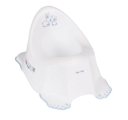 Detský nočník s melódiou protišmykový ergonomický Králičky - biely