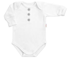 Rostoucí body NATURE, dlouhý rukáv s knoflíčky, bavlna, bílé Rostoucí body NATURE, dlouhý rukáv s knoflíčky, bavlna, bílé