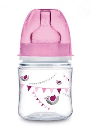 Canpol Babies Antikolik. fľaštička so širokým hrdlom, 120 ml - ružová