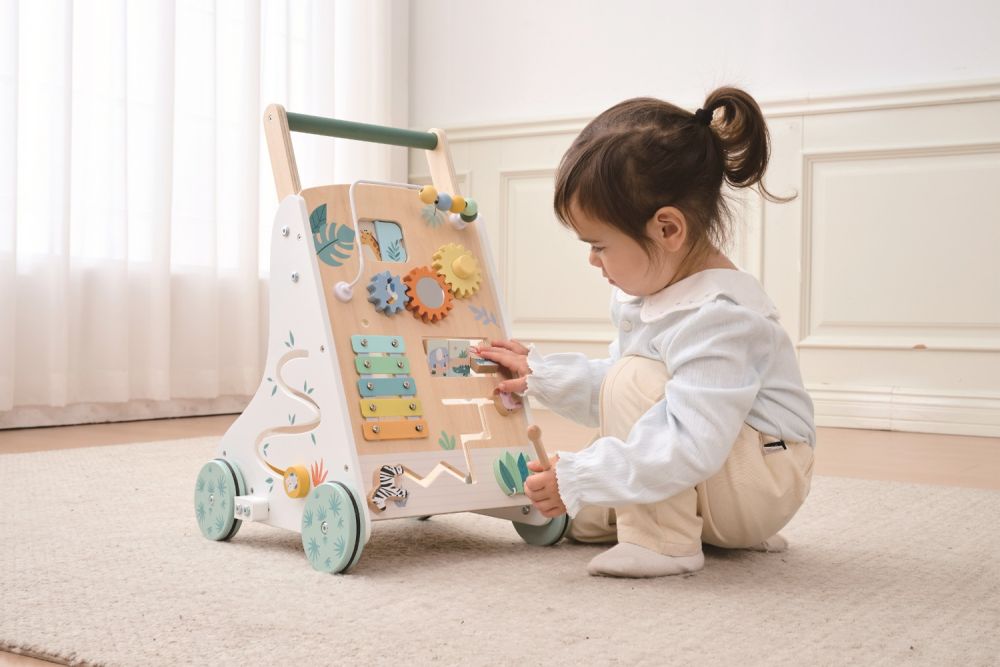 Drevené chodítko Montessori Džungľa – Lelin
