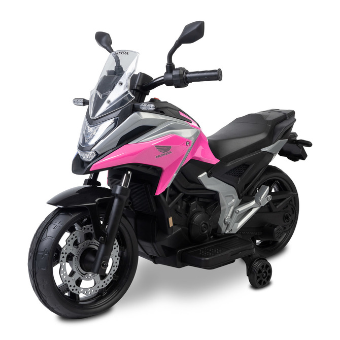 Elektrická motorka Honda NC750X pre deti – LED, USB, 3-8 rokov, ružová, čierna