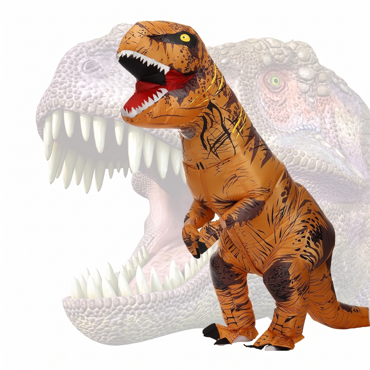 Detský kostým samonafukovací Dino T-Rex 122-134 L