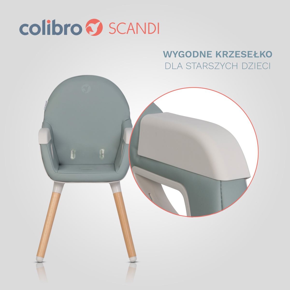 Jedálenská stolička pre deti 3v1 Scandi Agava– Colibro
