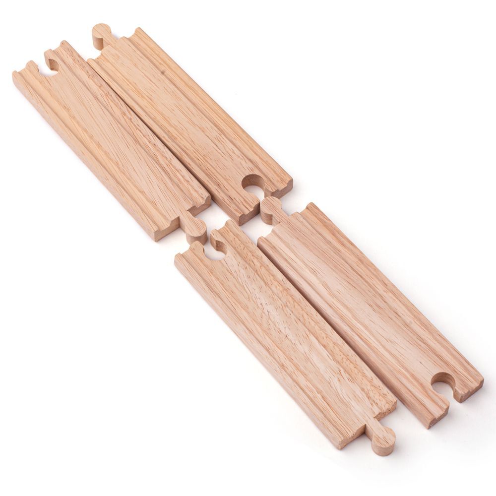 Bigjigs Rail Dlhé rovné koľajnice 21 cm 4 ks