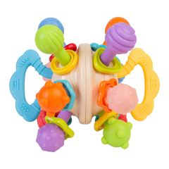 Toyz Edukačná hračka 2v1 hrkálka a hryzátko – senzorická, umývateľná (1)