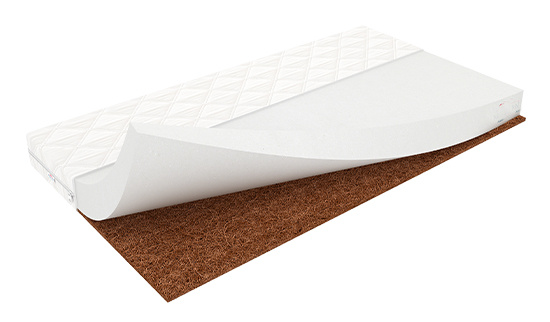 Matrac do detskej postele Baby Nellys pena/kokos, 160x70x10cm - biela