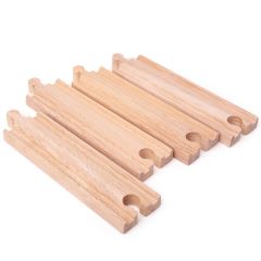 Bigjigs Rail Dlhé rovné koľajnice 21 cm 4 ks Bigjigs Rail Dlhé rovné koľajnice 21 cm 4 ks