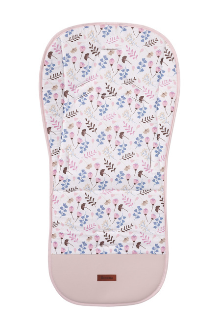 Obojstranná vložka do kočíka, velvet, bavlna, Větvičky, béžové