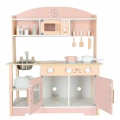 Detská drevená kuchynka Modern Classic 82 cm – ružová (5)