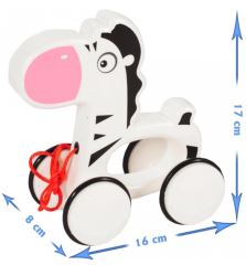 Tulimi Edukačná hračka, ťahacia Maxi Zebra, - biela (1)