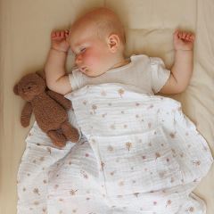 Mušelínové plienky BabyOno, Super Soft béžové, 100% bavlna, 3 ks x 70x70 cm, Medvedík I (5)