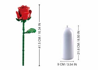 Sluban Flowers M38-B1101-04 Červená ruža vo váze (1)