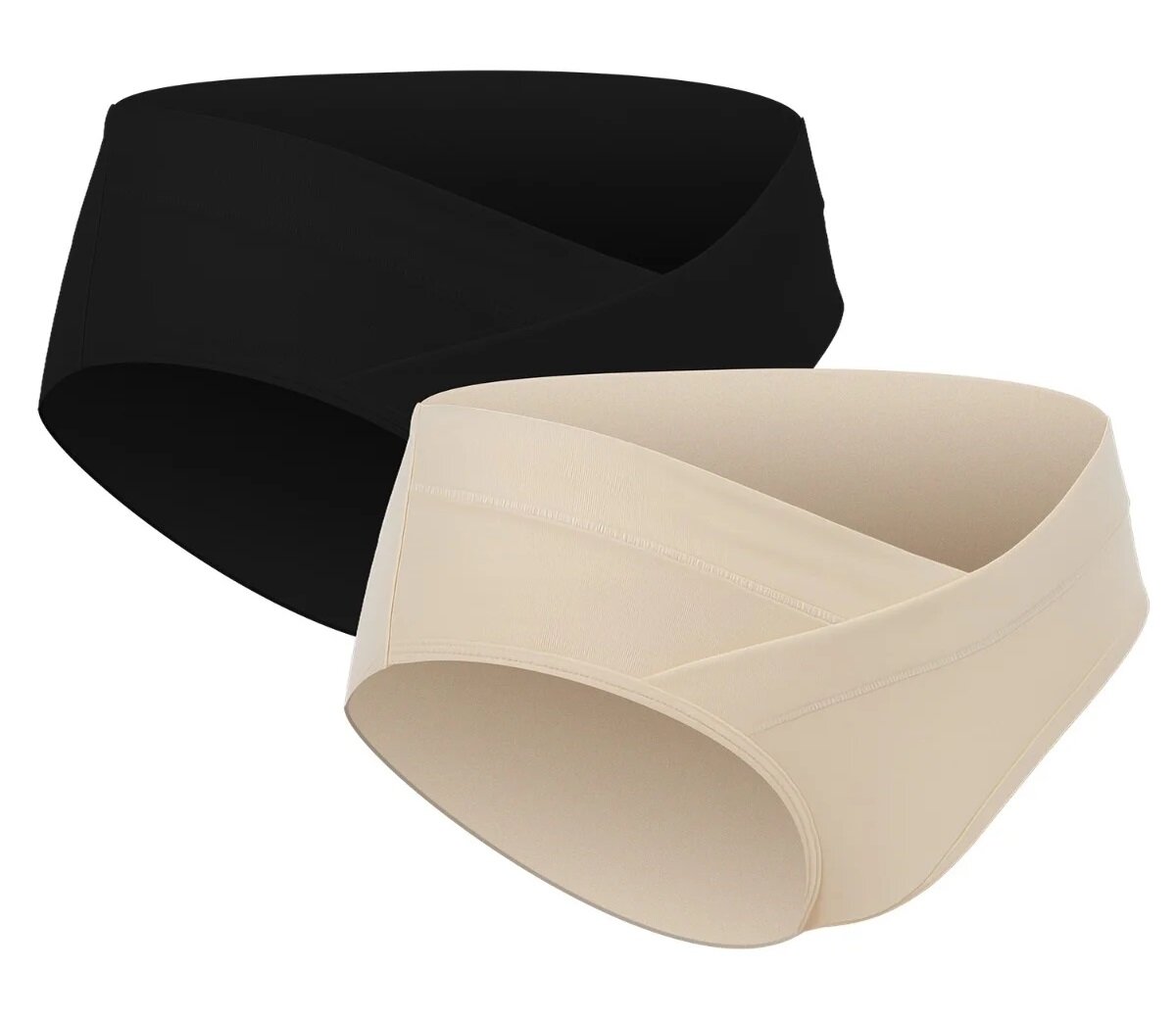 Nohavičky pre tehotné Canpol babies MumFit pohodlné 2 ks, čierne, béžové - S/M