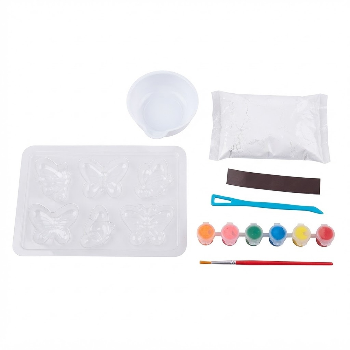 Kreatívna sadrová sada DIY Motýliky - magnety na chladničku