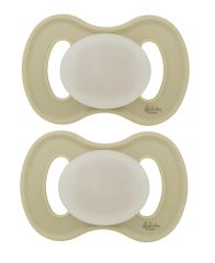 Cumlík, silikón, symetrický, nočný-svietiaci, 2ks, Lullaby Planet, 0-6m, oliva (1)