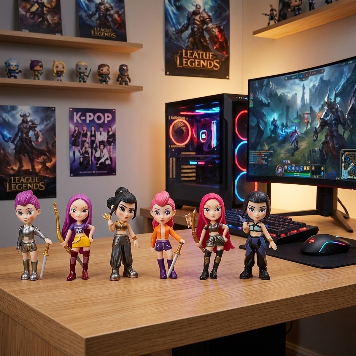 Kolekcia figúrok Demon Hunters K-pop 6ks 10cm