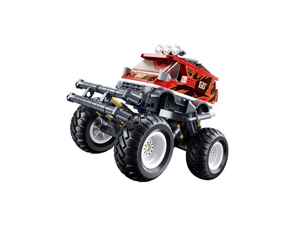 Sluban Power Bricks Naťahovací Červený Off-Road GO