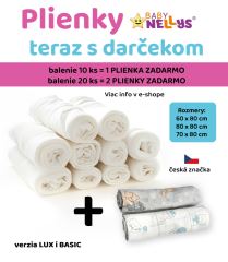 Kvalitné bavlnené plienky TETRA BASIC 70x80cm, 10ks v bal. + 1 ks zadarmo (4)