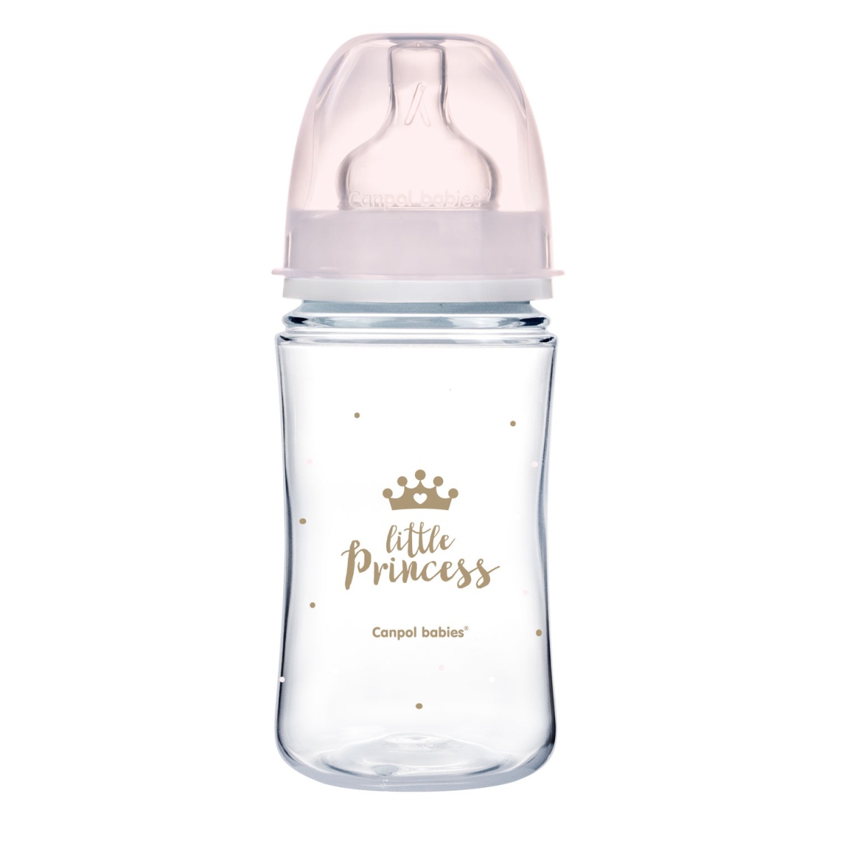 Dojenčenská fľaša 240 ml, ROYAL BABY antikoliková, ružová