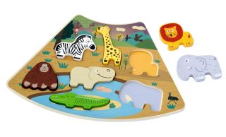 Drevené puzzle Safari prepojiteľné, 7 dielov (2)
