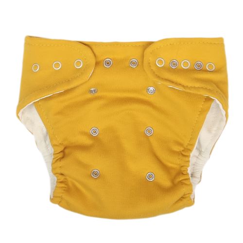 Mamatti Látková plenka EKO sada - kalhotky + 2 x plenka, Mýval, vel. 3 - 8 kg hořčicová