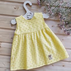 Baby Nellys Lehké Handmade šatičky Madeira, žluté (3)