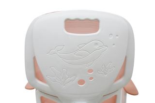 Ergonomická detská otočná stolička k písaciemu stolu, ružová (6)