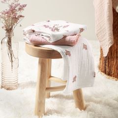 Mušelínové plienky BabyOno, Super Soft ružové, 100% bavlna, 3 ks x 70x70 cm, Flowers (7)