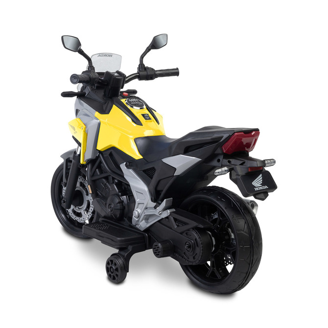 Elektrická motorka Honda NC750X pre deti – LED, USB, 3-8 rokov, žltá, čierna