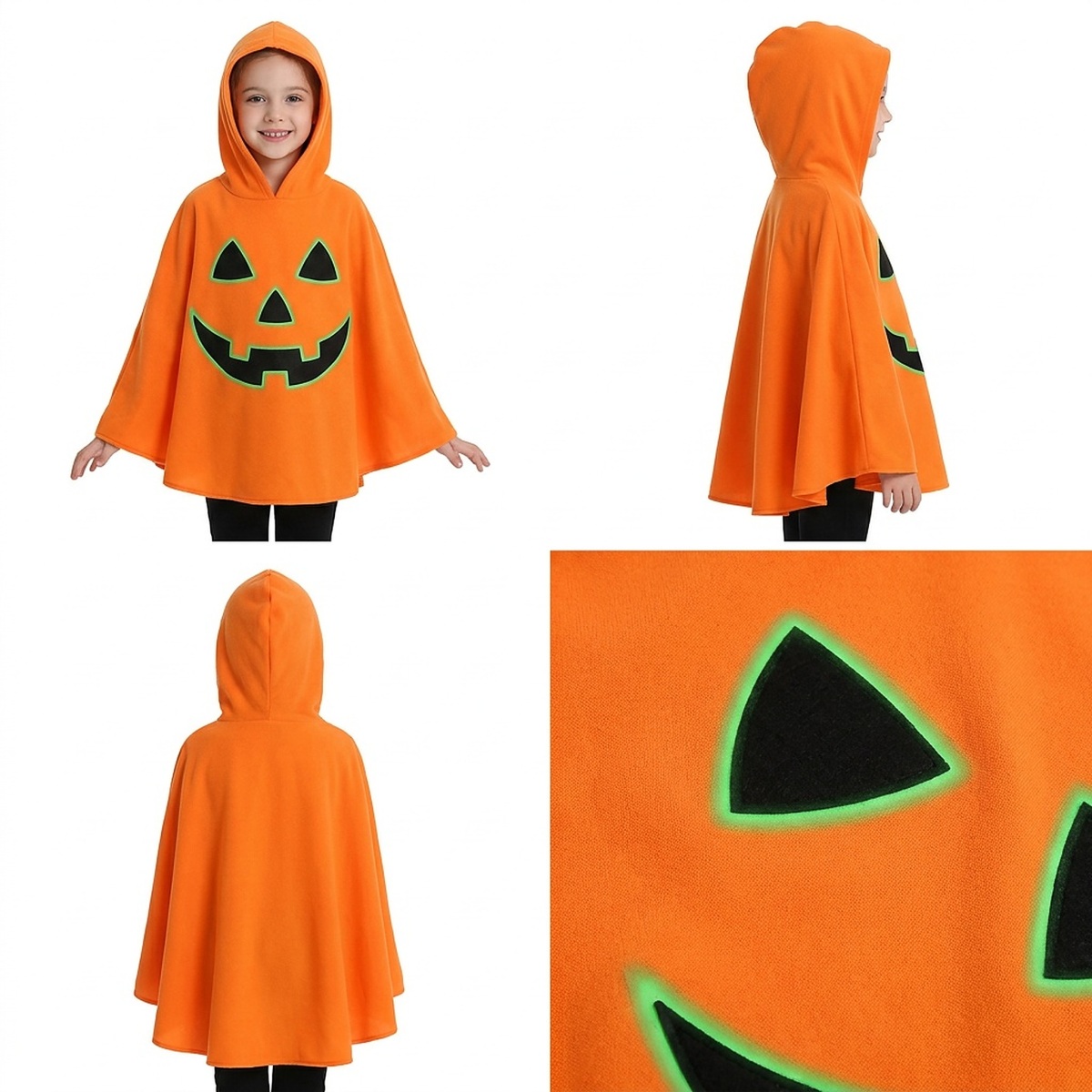 Detský karnevalový prevlek Orange Halloween Scary Pumpkin