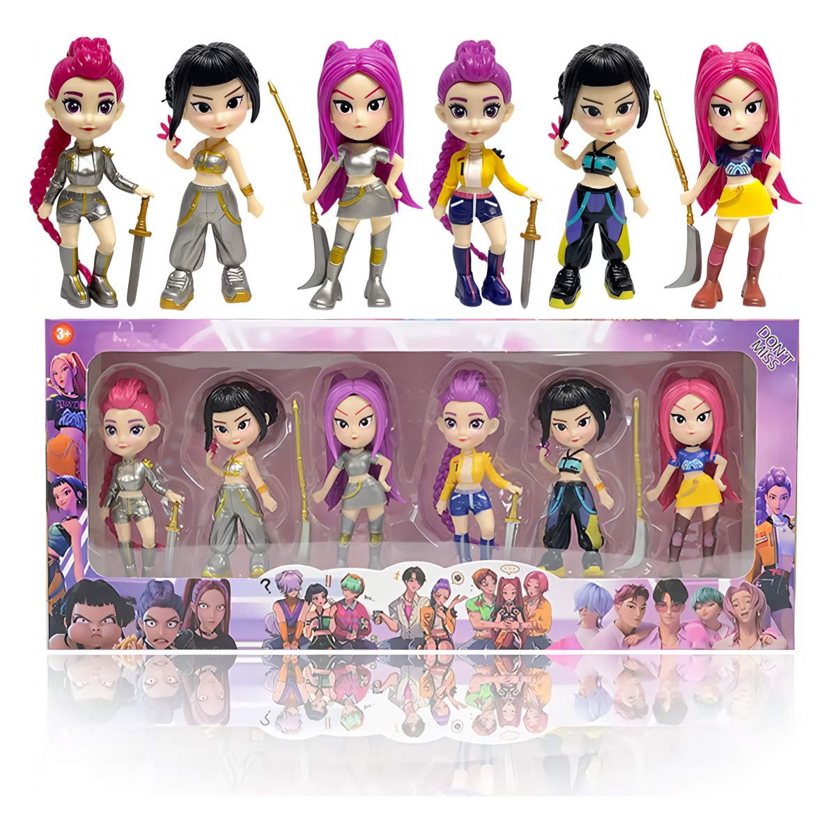 Kolekcia figúrok Demon Hunters K-pop 6ks 10cm